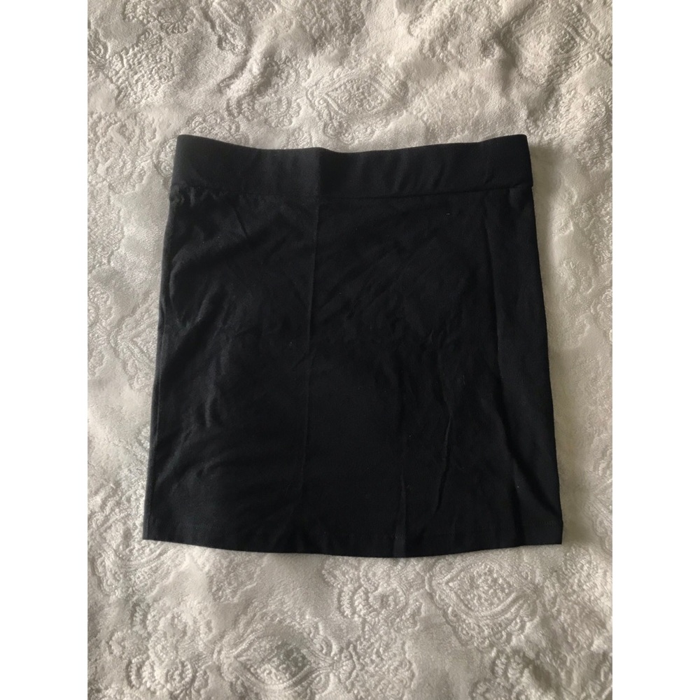Black mini skirt